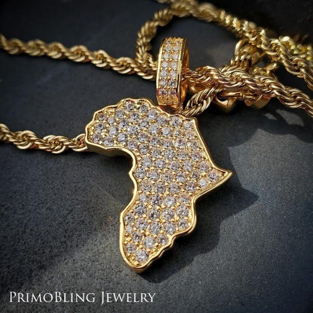 Iced Out Africa Necklace 